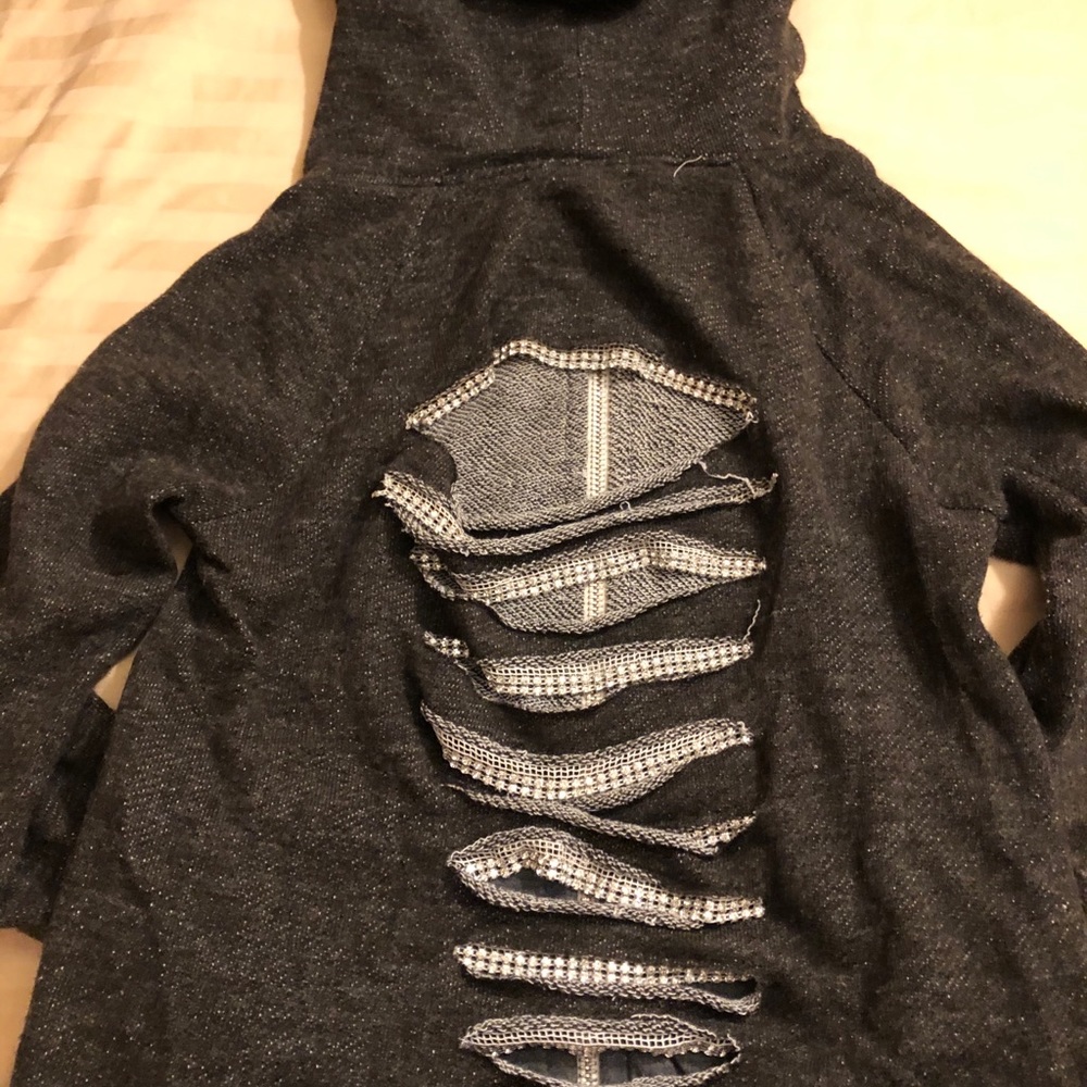 Destroyed rhinestone hoodie